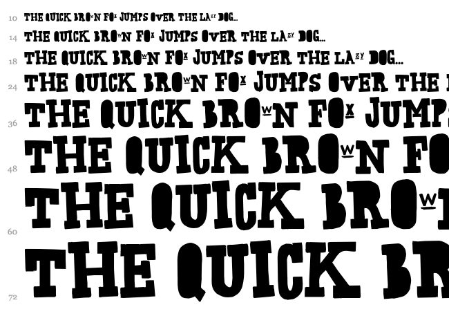 Freaking Strange font waterfall